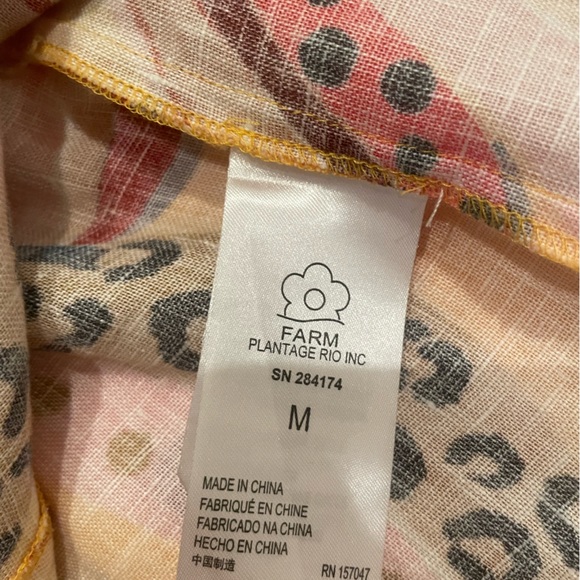 Farm Rio multi banana linen midi dress - Picture 11 of 11